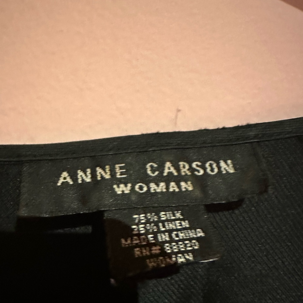 Anne Carson vintage 90s  silk top - Picture 3 of 4